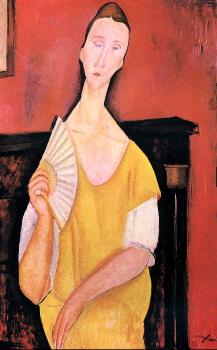 Amedeo Modigliani : Woman with a Fan (Lunia Czechowska)